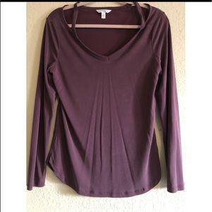 Long sleeve soft maroon
